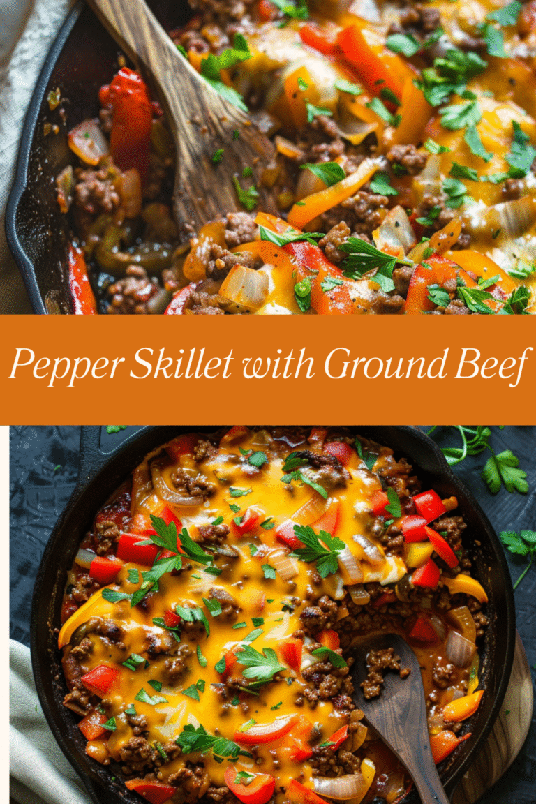 Pepper Skillet Recipe (with Ground Beef) – Easy One-Pan Dinner