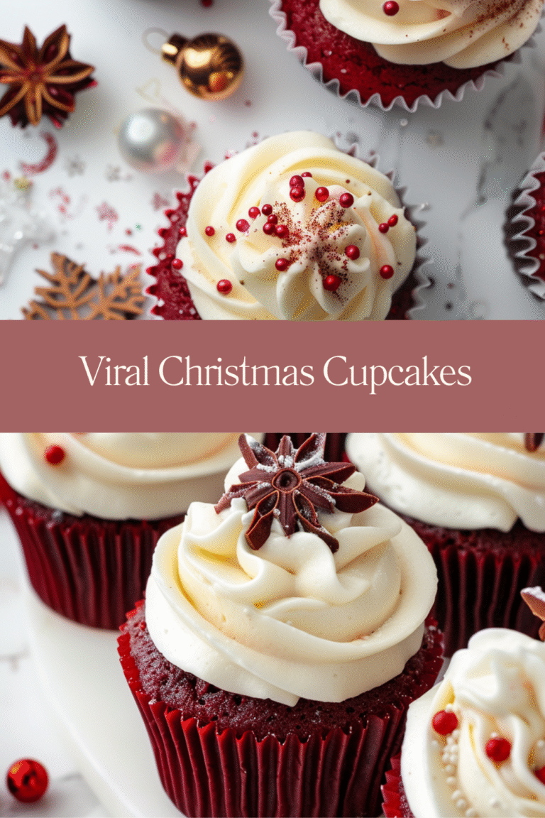 Viral Christmas Cupcakes (USA Holiday Baking Trend)