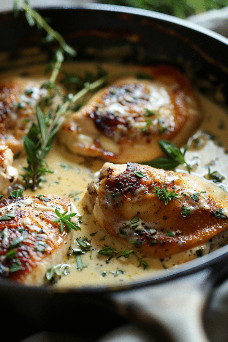 Creamy Garlic Chicken Skillet (Easy USA Dinner Recipe)