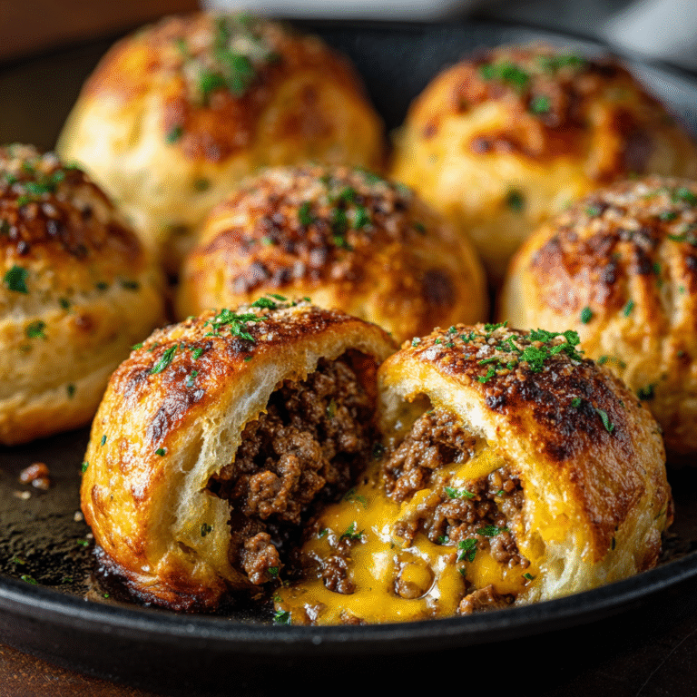 Garlic Parmesan Cheeseburger Bombs (Irresistible Bite-Sized Comfort Food)